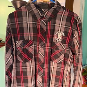 Ommegang brewery long sleeve button down. Size Large.